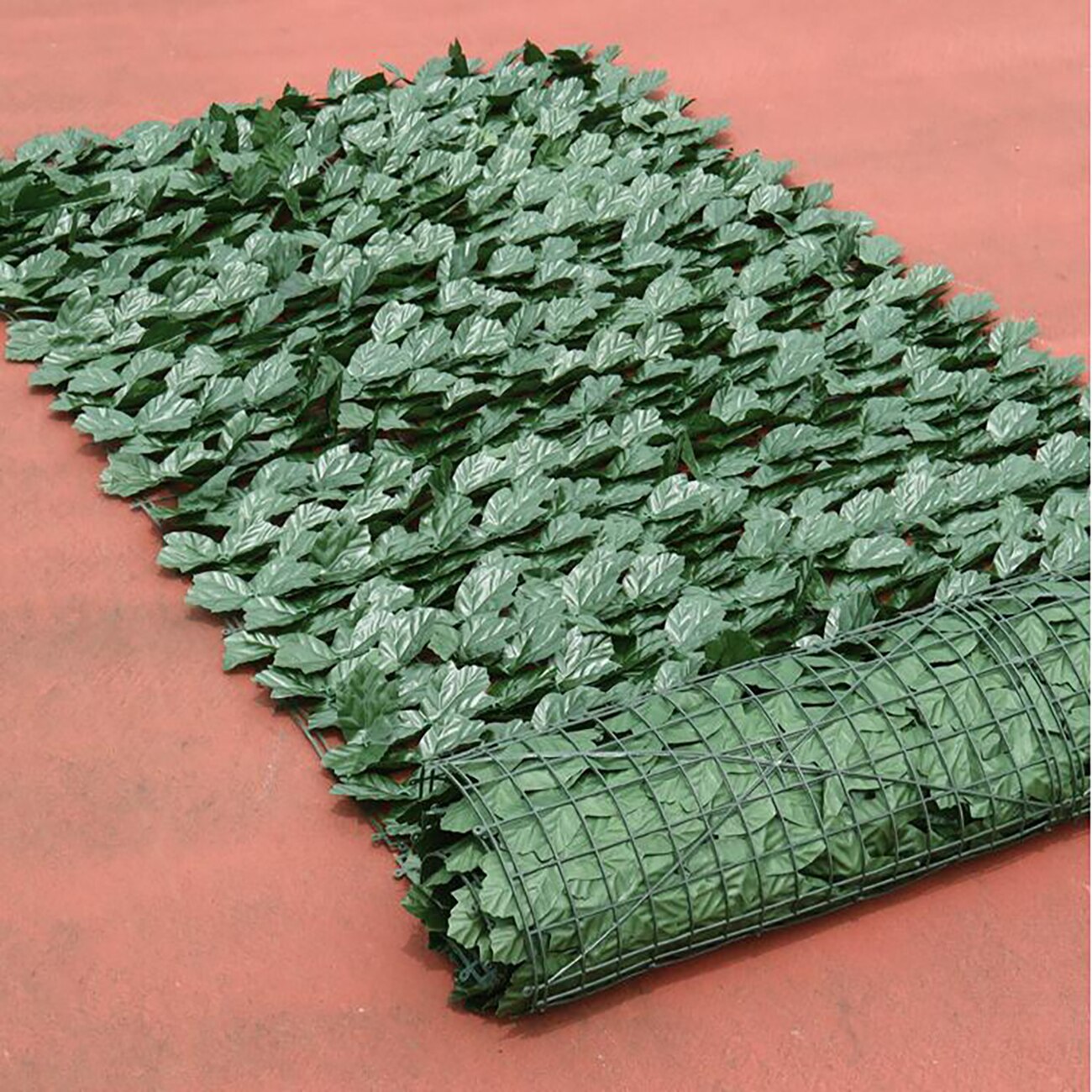 0.5*1m kunstige blade hæk hegn plast kunstige hængende vedbend diy væg altan indretning grønne blade haven baghave grønne: B