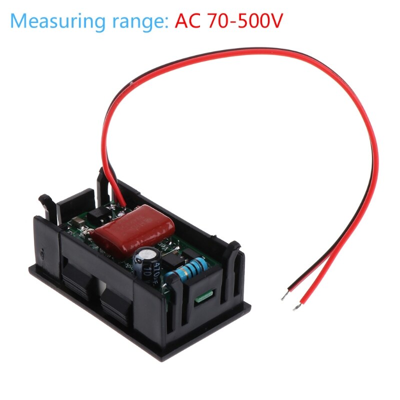 Ac 70-500V Digitale Voltmeter 0.56 Inch Rode Led 2 Draad Volt Voltage Test Meter 270E