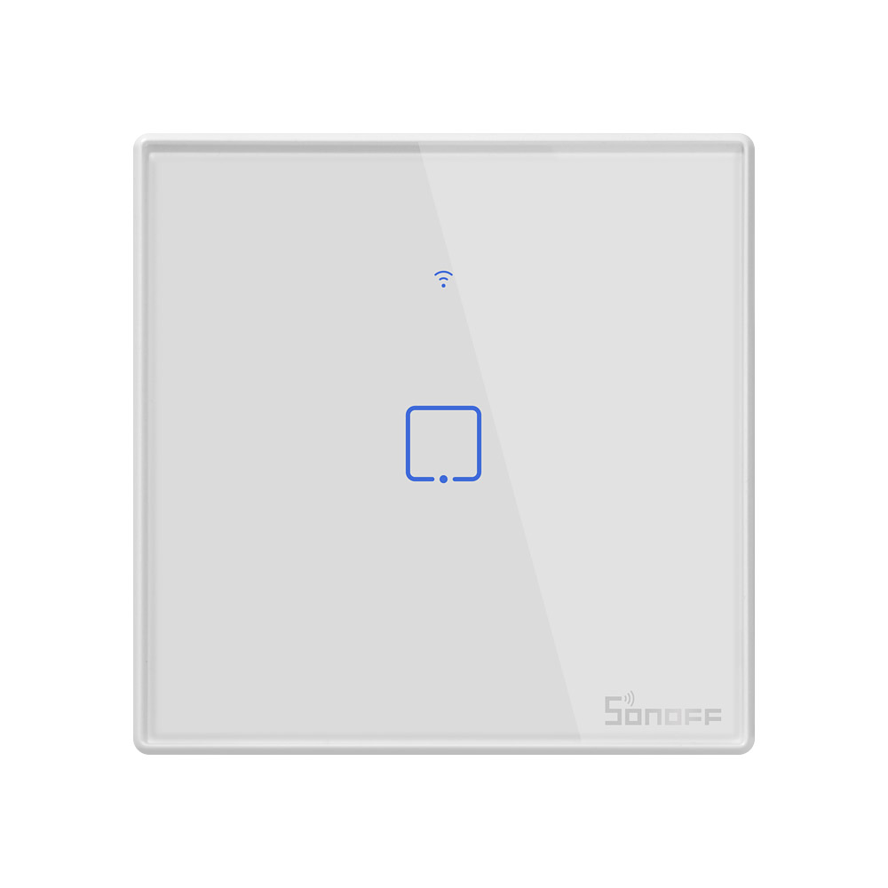 SONOFF TX T2/T3 UE/REINO UNIDO/EE. UU. Wifi/433mhz RF Interruptor táctil de pared inteligente 1/2/3 Gang Control remoto Wifi interruptores de luz para hogar inteligente: Azul