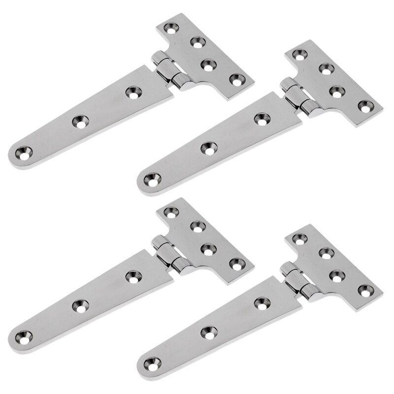 4 Pieces Marine Grade 316 Stainless Steel Door Hatch Hinge Boat/Yacht Hardware High Polished Surface