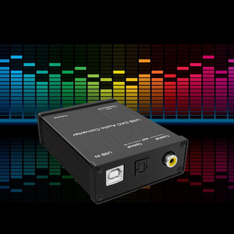 USB DAC o Converter USB to Fiber Coaxial + RCA o External Sound Card o Decoder