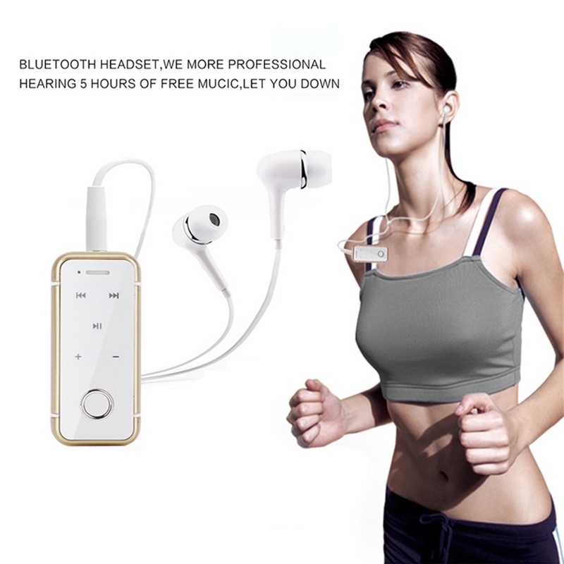 DAONO i6s Bluetooth Earphone Wireless Handsfree Earbuds Headset with Microphone Calls Voice Remind Wear Clip Driver