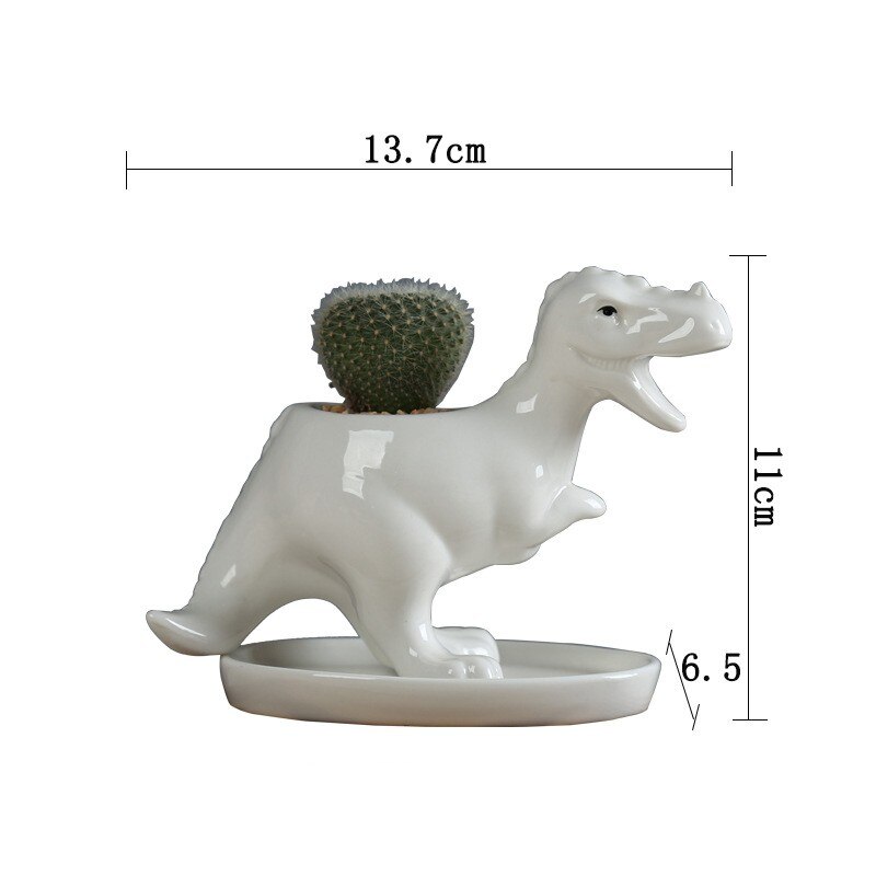 Cartoon desktop succulent bloempot schattige dinosaurus plantenpot vaas tuin mini macetas bonsai cactus plantenbakken voor huisdecoratie: A02
