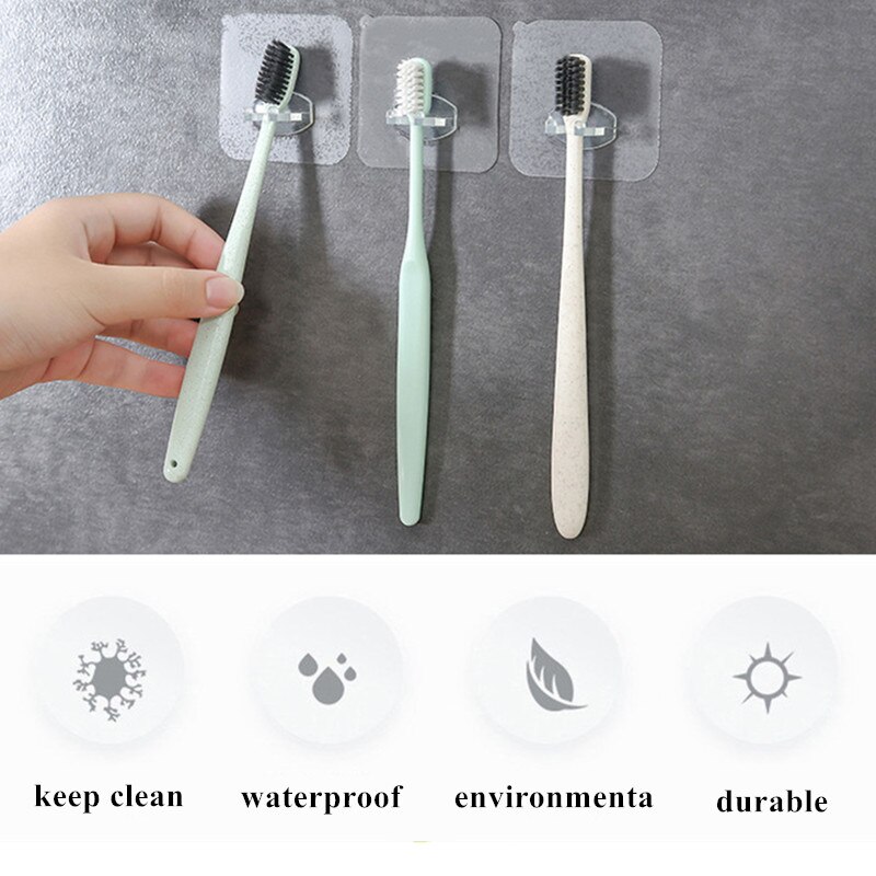 2/4pcs Transparent Toothbrush Holder Travel Stand Toilet Shaver Organizer Kids Tooth Brush Storage Rack Bathroom Accessories