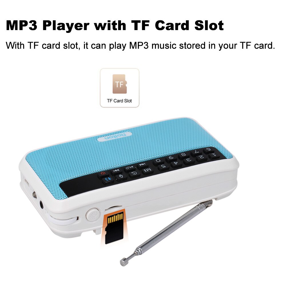 Rolton E500 Wireless Bluetooth Speaker HiFi Stereo Music Player Portable Digital FM Radio w/ Flashlight LED Display Mic TF Slot