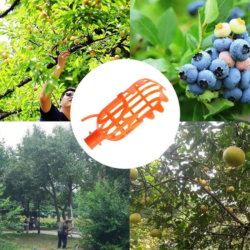 Fruit Collector Plastic High-altitude Fruit Catcher Basket Farm Garden Picking Hand Picker Tools Fruit Picker Harvester