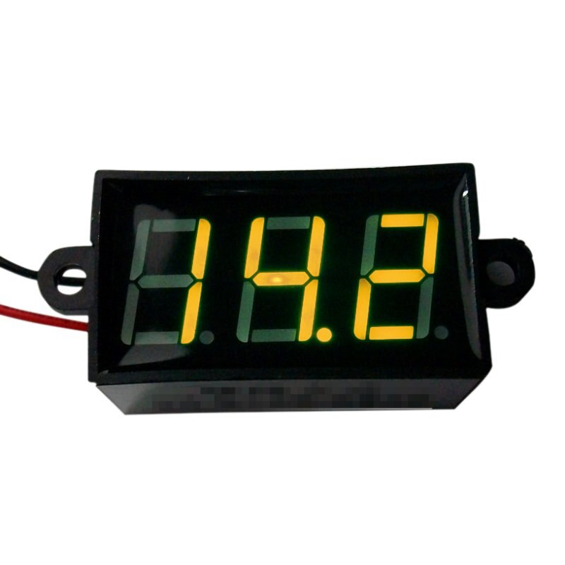 Waterproof 0.28 DC 3.5-30V Mini Digital LED Voltmeter Volt Meter F 12V Car Moto: Yellow