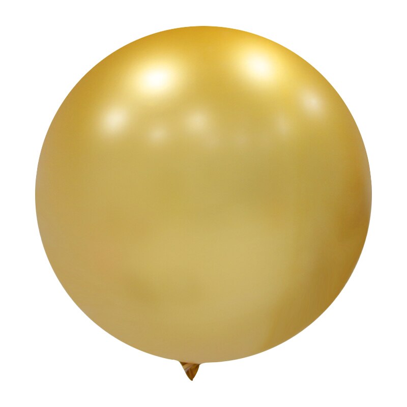 1PC Giant 90cm 36 inch Colorful Round Latex Balloons Helium Inflable Wedding Birthday Party Large Balloon Decoration: Gold