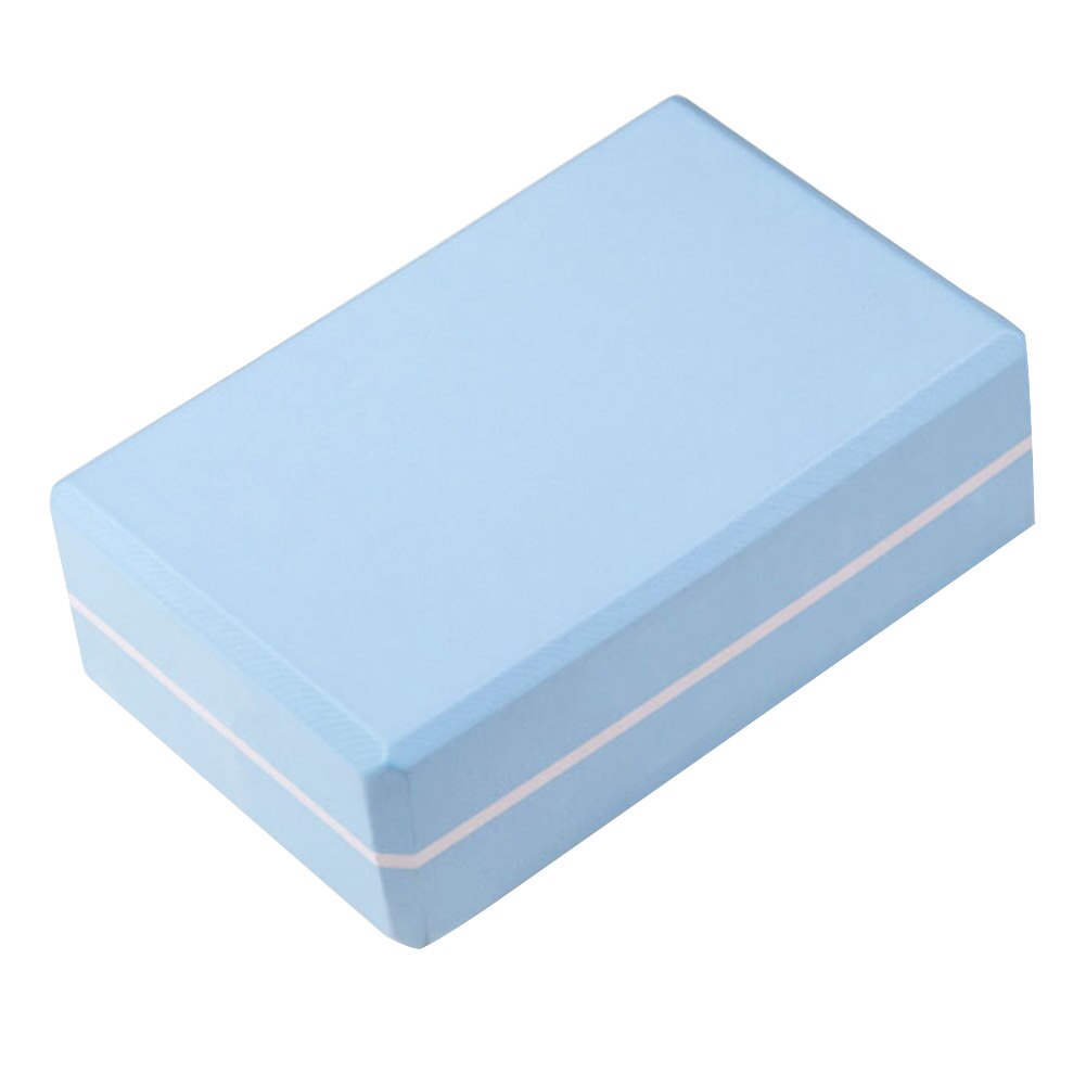 Fukttålig eva foam yoga block forma fitness träna dubbelfärg träning träning träning dansa barn: Blå