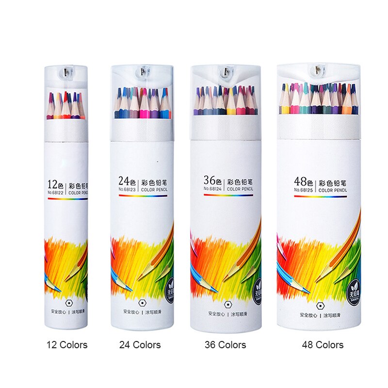 12/24/36/48 Color Pencil Set for Drawing Sketch Painting Student School Art Paint By Number Pens & Brushes TB