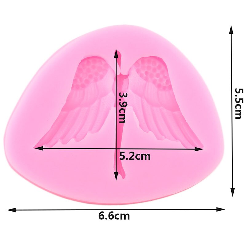 Leuke Engel Siliconen Mallen Wing Fondant Mold DIY Baby Birthday Cake Decorating Gereedschap Snoep Polymeer Klei Chocolade Gumpaste Mallen