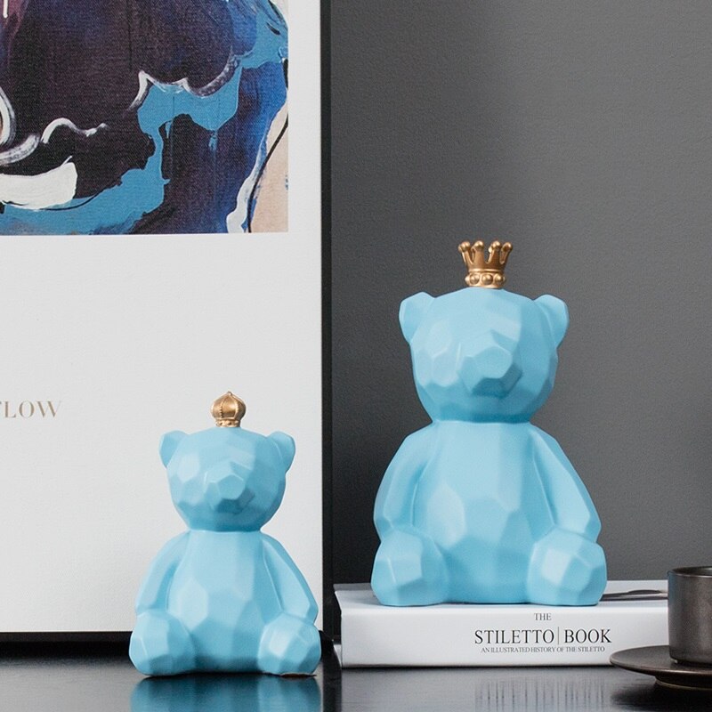 Big and Small Crown Teddy Bear Pack Table Decorati... – Grandado