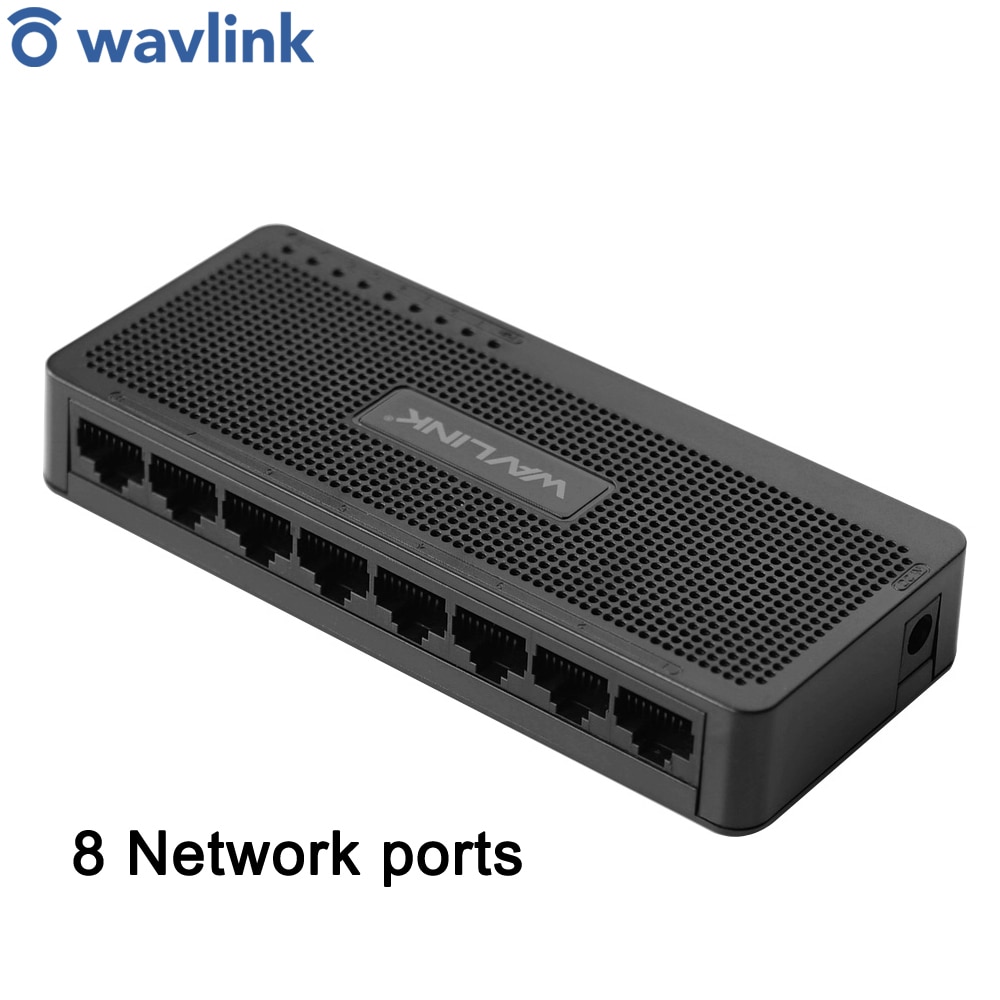 Wavlink Meerdere Netwerk Poorten 10/100M Fast Ethernet Desktop Switch Usb Hub Met Power Adapter Usb Splitter Eu/Us/Uk/Au/Jp Plug