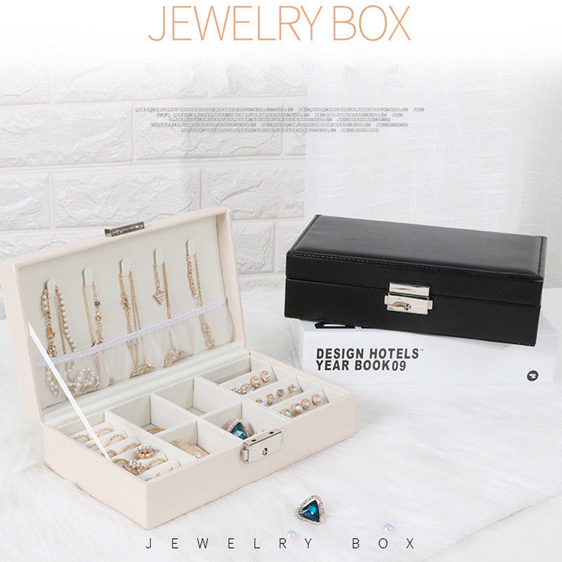 Flanell Platz Schmuck Box Einfache layout Make-Up Organizer halsband Ring halskette Lagerung Box