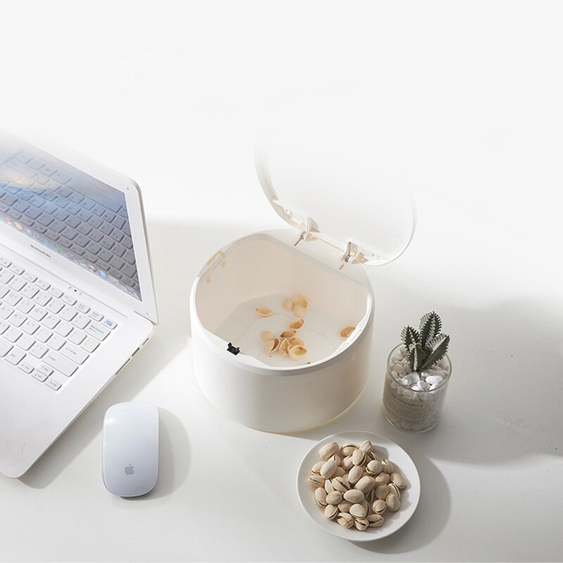 MENEN – poubelle de bureau avec couvercle de presse, pour voiture de bureau, pour bac à plastique, 3 L / 0.8 Gal, 4 couleurs disponibles, LF83015