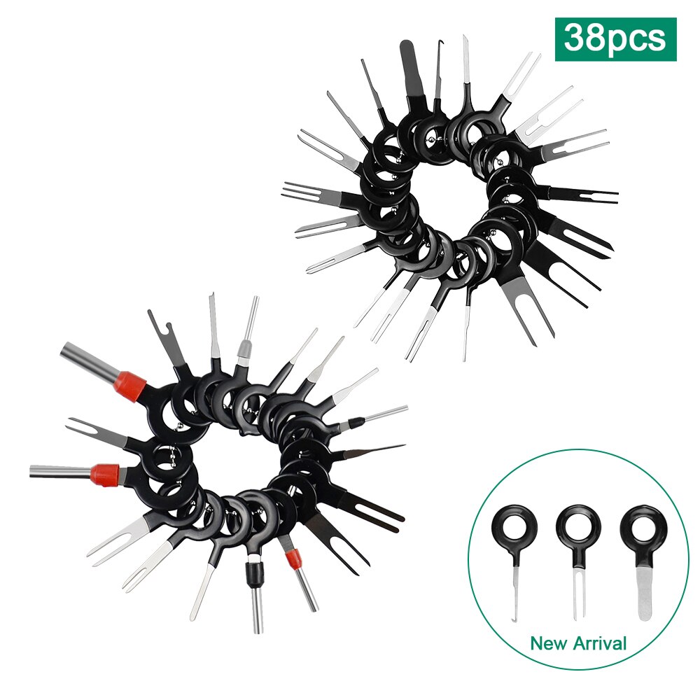 Auto Terminal Verwijdering 38 stks/set Elektrische Bedrading Crimp Connector Pin Extractor Kit Automobiles Terminal Reparatie Handgereedschap