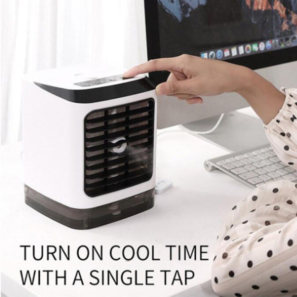 Air Conditioner With Remote Control Desktop Air Cooler Fan Mini Three Gear Modes Water Cooling Fan Portable Home Air Fan Summer
