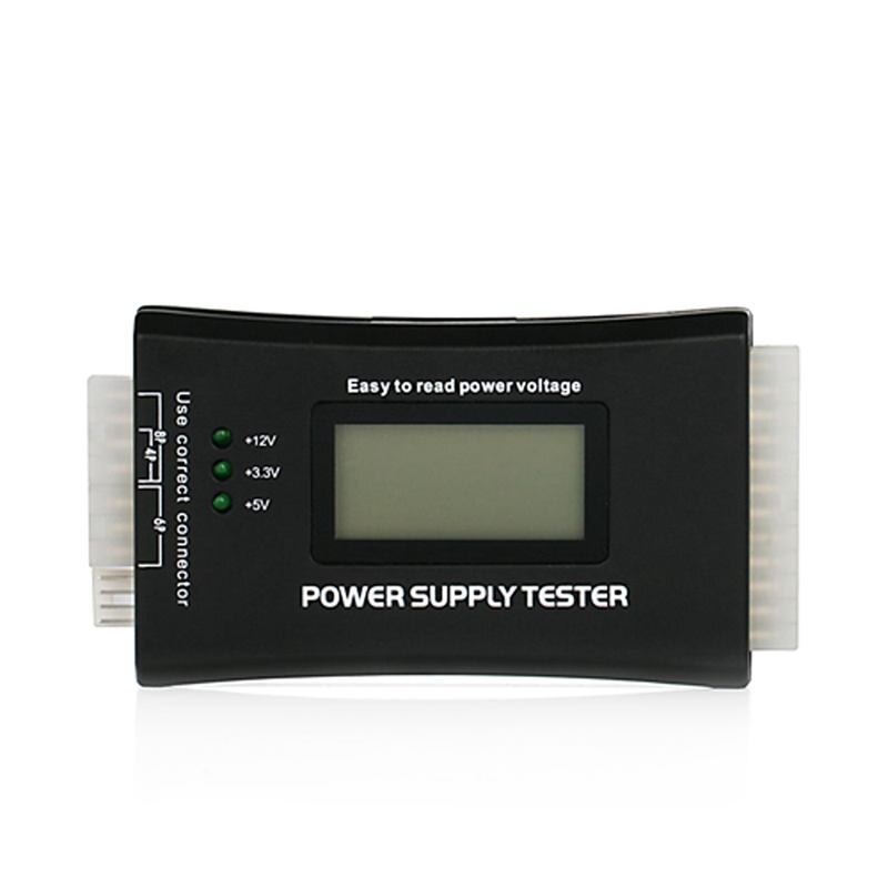 20 + 4 Pin LCD Voeding Tester voor ATX, ITX, BTX, PCI-E, SATA, HDD