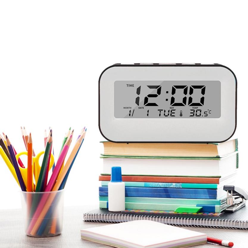 Despertador musical digital de mesa, electrónico, de escritorio, con recordatorio de cumpleaños, para decoración del hogar, reloj inteligente, reloj de mesa con función de repetición.