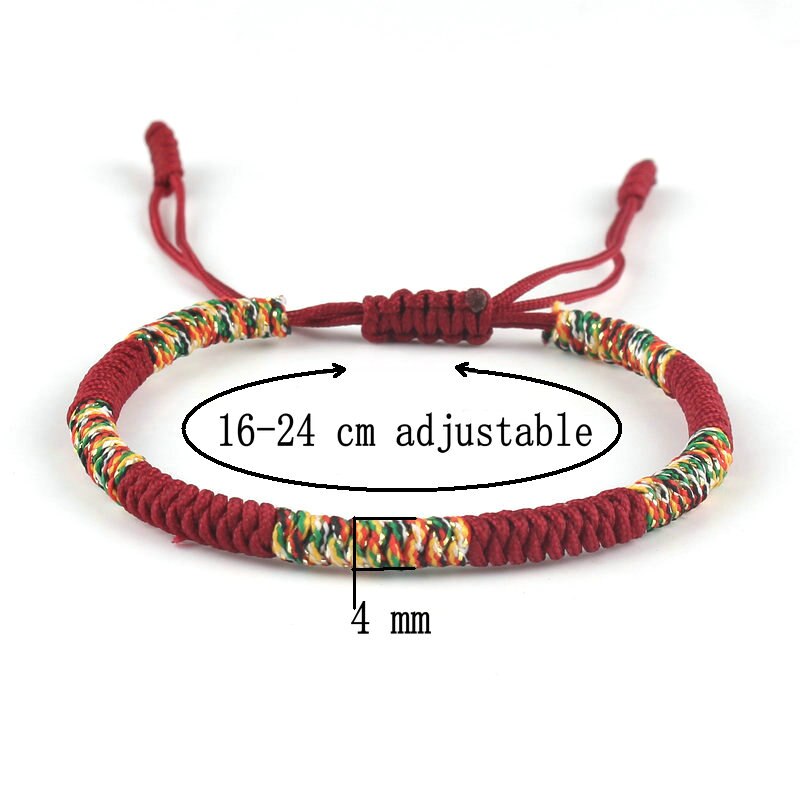 Tibetischen Buddhismus Glück Armbinde unisex Geflochtene Einstellbare König Kong Knoten rot Schnur Armbänder für Männer Frauen Paar Pulsera