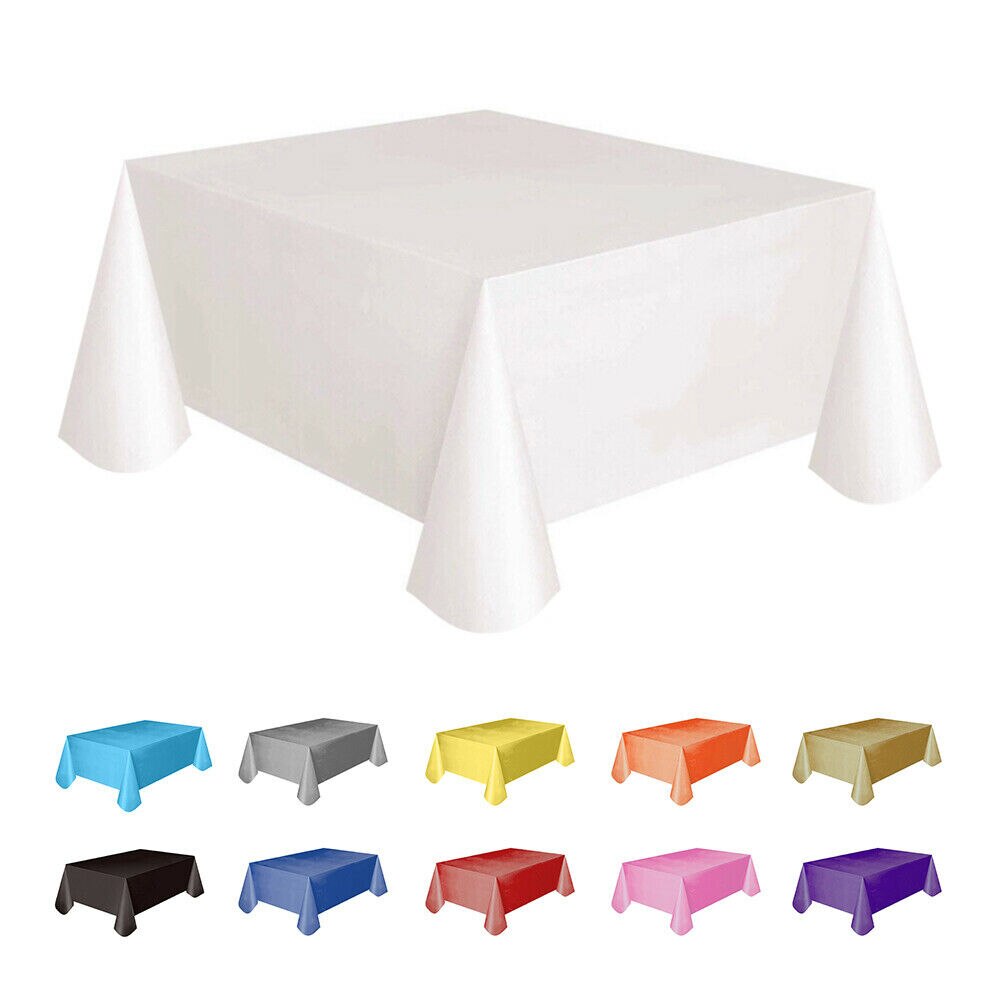 11 farver ensfarvet hjem udendørs bryllup hotel fest banket dug 137 x 183cm rektangel fest tema plast borddæksel