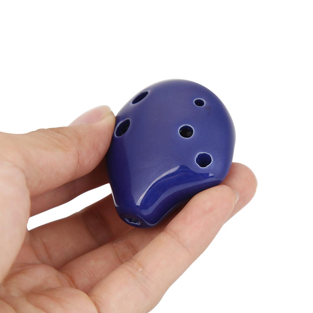 6 trous céramique flûte Soprano C céramique Flauta Ocarina du temps Mini flûte enfant jouet Instruments de musique musique partition corde suspendue