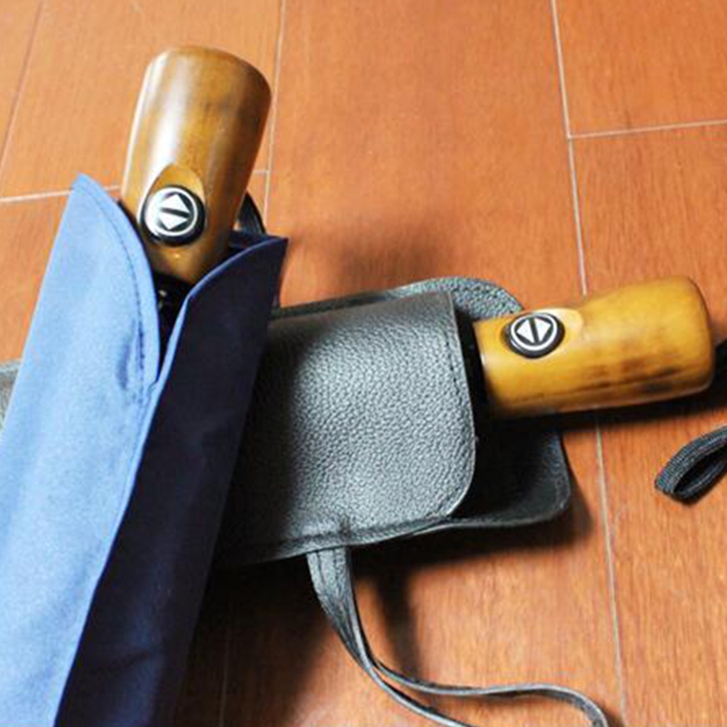 Funda de cuero para paraguas PU, funda para paraguas portátil, impermeable, de almacenamiento, de bolsillo, absorbente de agua, ultrafina