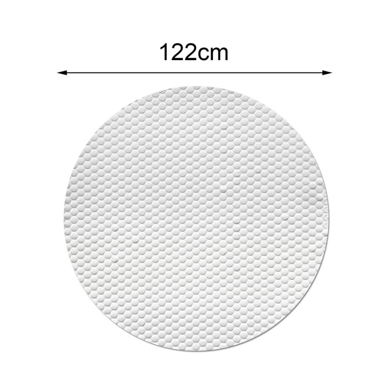 122/152/183cm Schwimmbad Abdeckung Film Runde Solar- Schwimmbad Abdeckung Weiß Praktische draussen Schlecht Zubehör: 122cm
