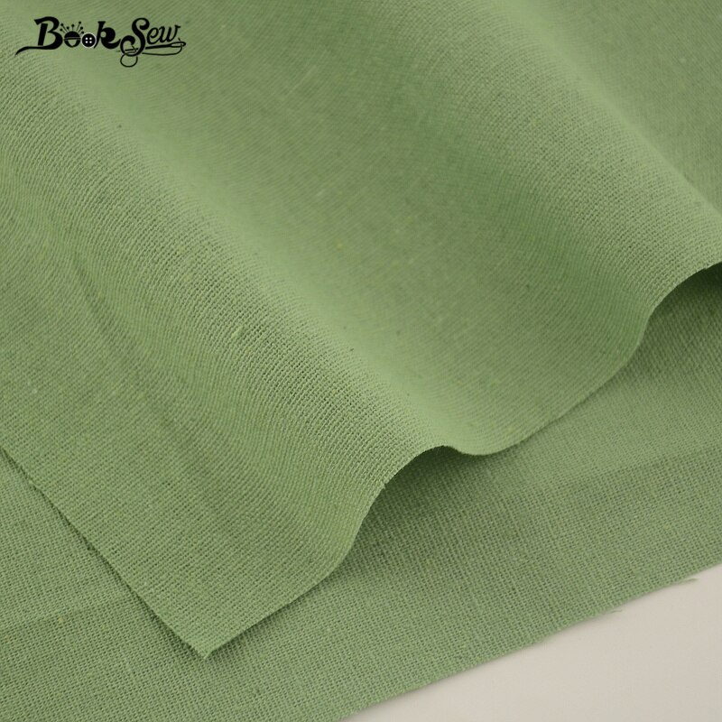 Booksew Cotton Linen Fabric Sewing Material Tissu For Tablecloth Pillow Bag Curtain Cushion Zakka Dark Green Home Textile