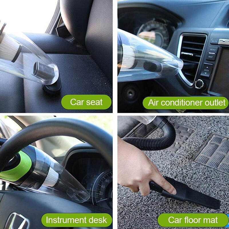 Aspiradora de coche aspiradora inalámbrica para coche potente 120W USB de mano aspiradora automática Robot inalámbrico aspiradora para ordenador de coche en casa aspiradora de mano aspiradora para auto