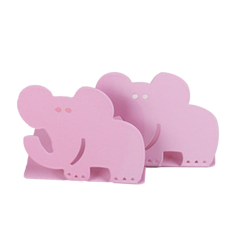 1 Pair Cartoon Animal Bookends Book Stand Support Desktop Office Magazine Organizer Rack Shelf Holder
