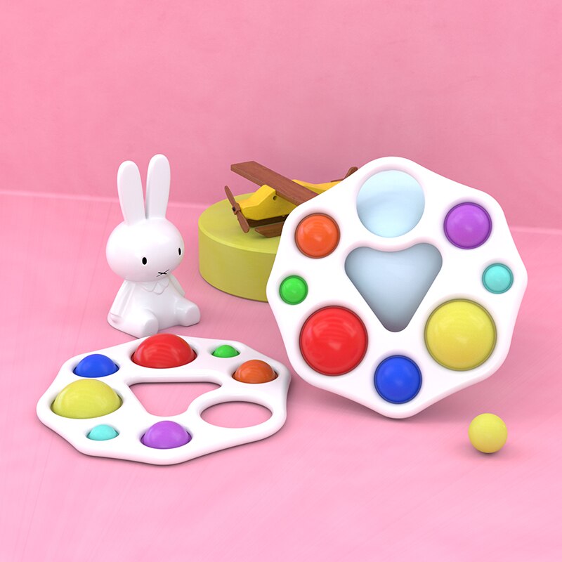 Simple Dimple Fidget Toy Sensory Toys Simple Dimple For Adults And Ki Ds, Portable Fidget Toy With Buckle Ring Stress Relief