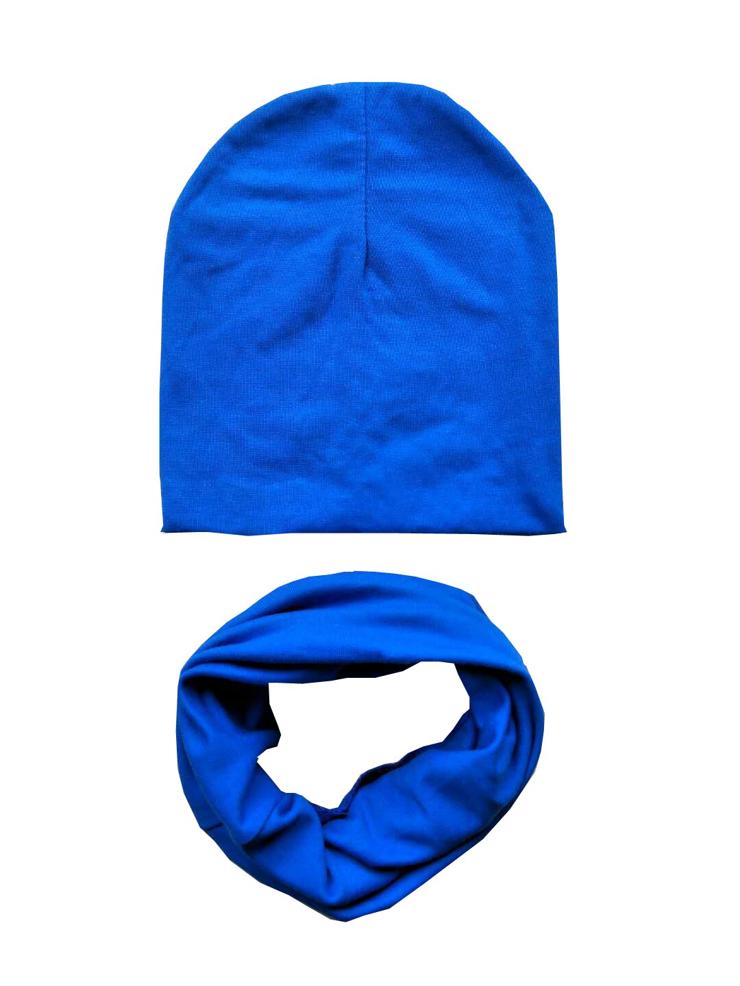 MAYA STEPAN 1 Set Winter Autumn Baby Hat Girl Boy Cap Cotton Scarf Beanie Infant knitted toddlers Children Crochet Snood Cloth: Deep Blue