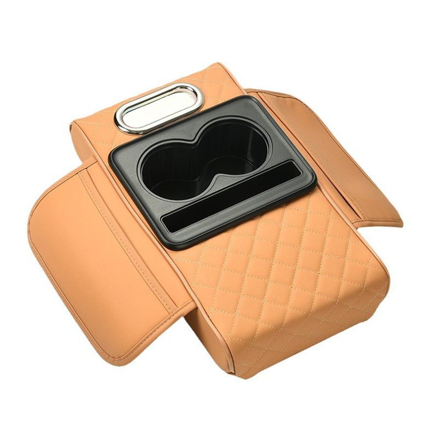 Opbergdoos voor auto-armsteun, organisator voor middenconsole voor auto's, verhogingskussen voor armleuning met bekerhouder, opbergdoos voor armleuning: green