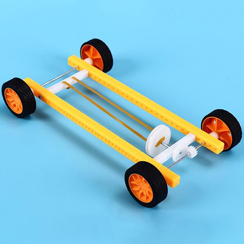 DIY Wood Pull Back Car Toy Small Production Model Rubber Band Pull Back Car Toy DIY Materials Kit