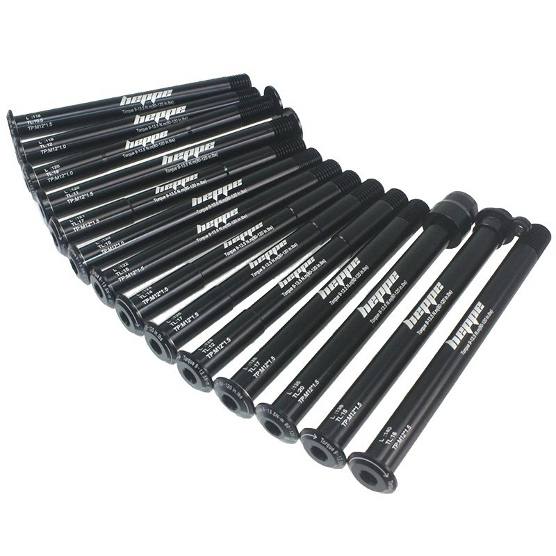 HEPPE MTB Rennrad Steckachse Vorderradgabel Welle Spieße Hinterradnabe Steckachse 12x142 12x148 12x100 12x110 M12xP1.0/P1.5 Fahrradteile
