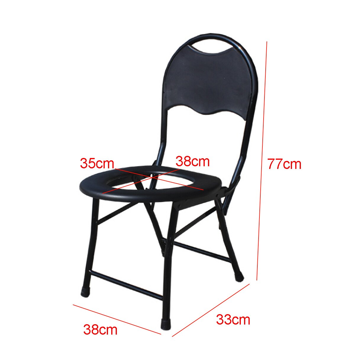 Portable Folding Bedside Potty Chair Commode Seat Bathroom Shower Chair No-slip Feet For Elderly Pregnant Toilet Stool Chairs