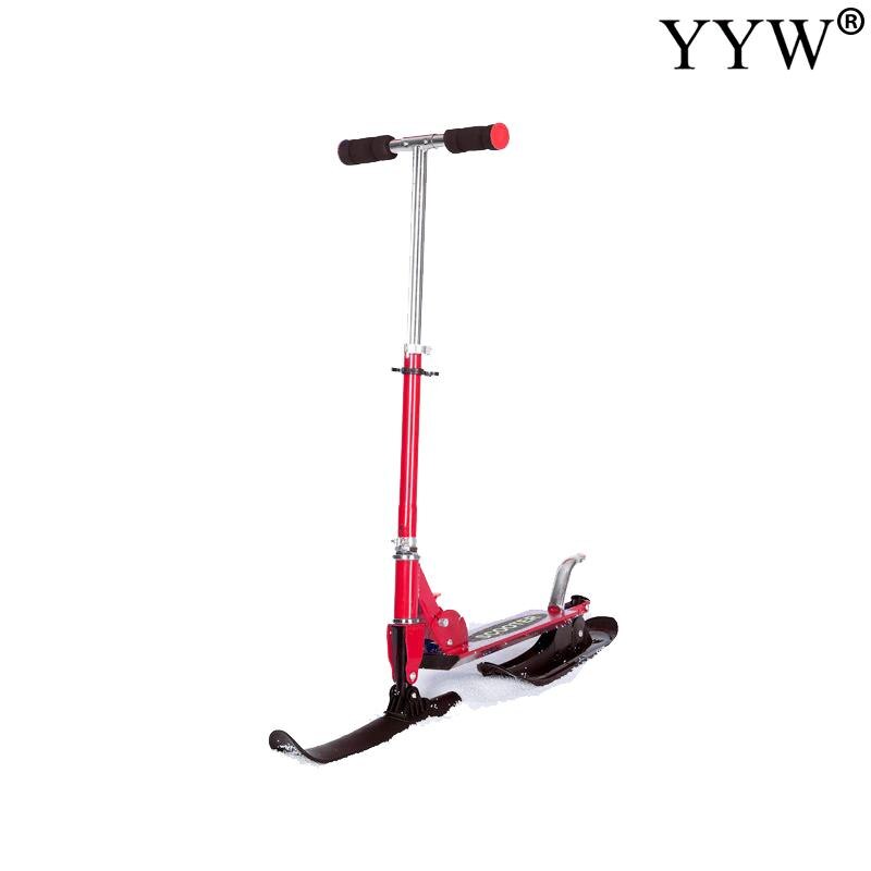 Faltbare Cabrio Roller für Kinder 2 Rad Schnee Und Straße Schiebe Räder für 4-14 Jahr Einstellbare Höhe Licht gewicht Roller: A1