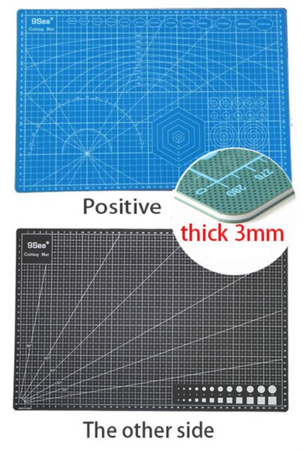 A3 tappetino da taglio in Pvc tappetino da taglio patchwork pad A3 strumenti patchwork strumento manuale fai-da-te tagliere autorigenerante a doppia faccia: 4 A3