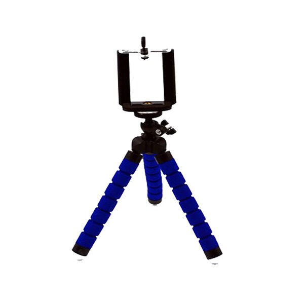 Tragbare Stativ Schwamm Krake Halfter Für iPhone Smartphone flexibel Stativ für Huaiwei Mit Clip Mini Fernauslöser: Blau