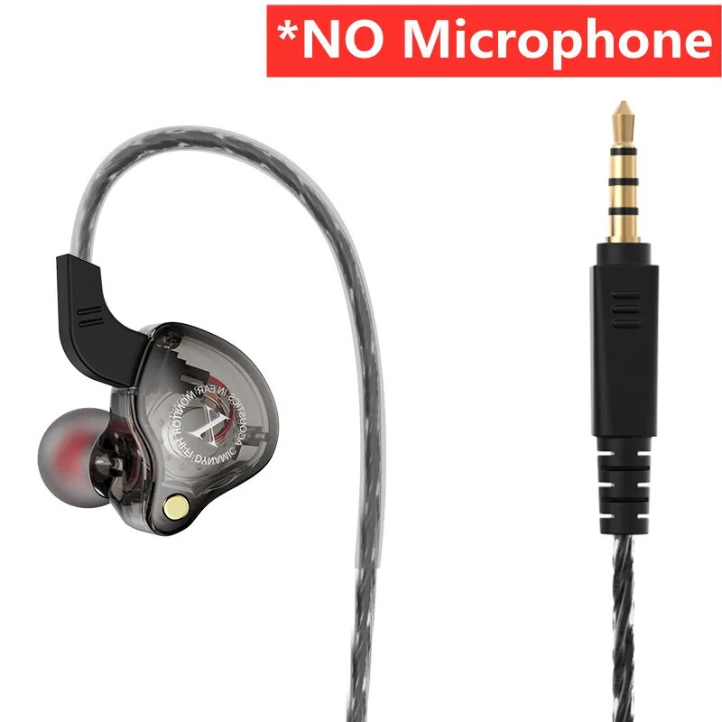 Oryginalne dynamiczne słuchawki przewodowe X2 HIFI ciężki bas słuchawki douszne słuchawki do gier Monitor sportowy zestaw słuchawkowy z redukcją szumów Mic: Czerwony