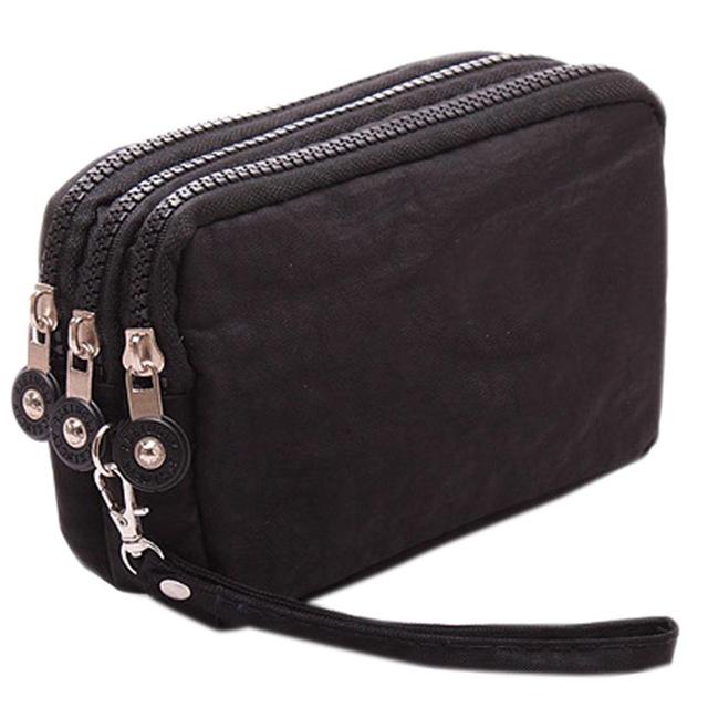 31Pinshang Lady Handtas Telefoon Portemonnee Pakket 3 Lagen Handtas Doorsnede Clutch Bag Grote Capaciteit Tassen Voor Vrouwen ZK30: black