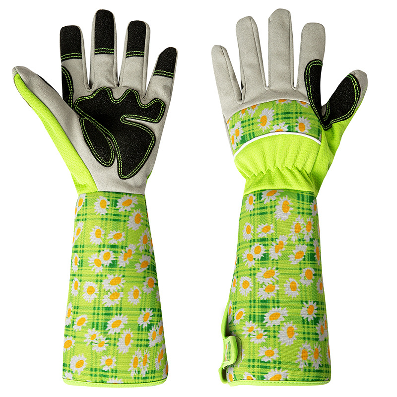 Langlebige lange Rosen schnitt Garten handschuhe pannen sichere Arbeit Hof handschuh Hände Schutz wasserdicht Trimmen Garten handschuh: green