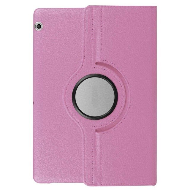 360 Rotation Case For Huawei MediaPad T3 10 AGS-W09 L09 L03 PU Leather Cover For Honor Play Pad 2 9.6 inch Protective Shell: Pink