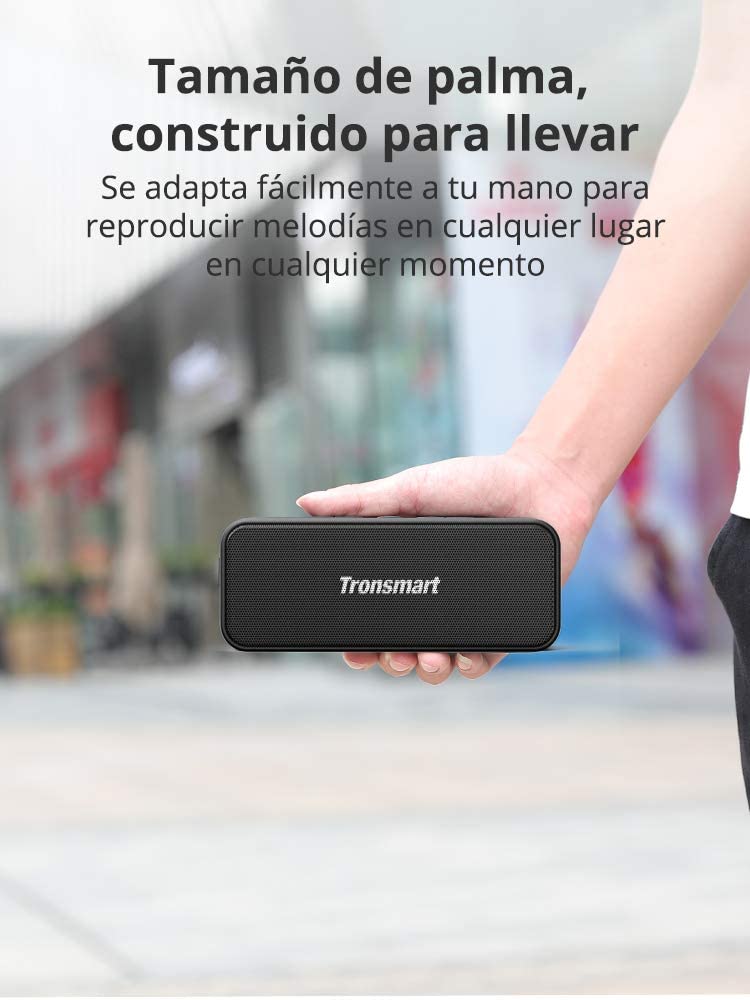 Tronsmart T2 Plus Altavoz Bluetooth 5,0 Potente 20W Altavoces Portátiles de gran potencia Impermeable IPX7 Reproductor de Música Tronsmart T2 Plus 24 Horas de Reproducción Barra de sonido con NFC Micro SD Asistente