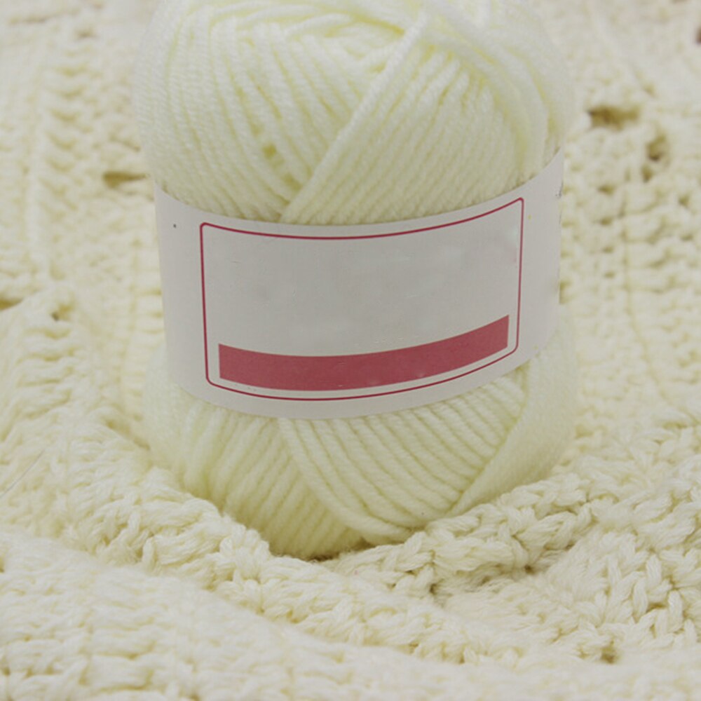 Knitwear Yarn Colorful Hand Knitting Milk Cotton Crochet Knitwear Yarn Wool Yarns Yellow/Light Pink/Orange Pink/Milky White