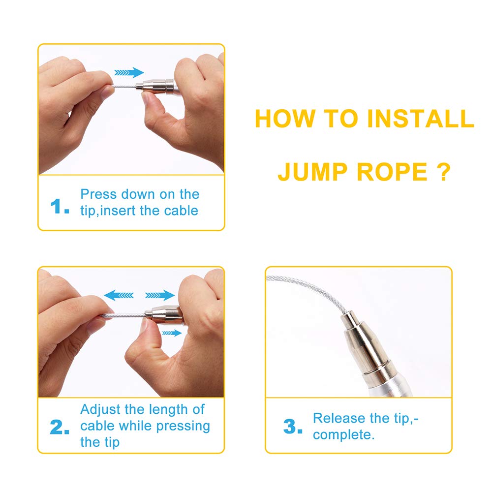 Forcefree+ Fitness Speed Jump Rope Self-Locking Adjustable Metal Skipping Ropes for Crossfit Workout Jumping Training