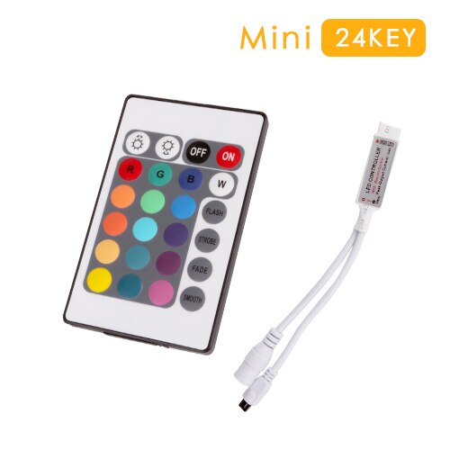 Led Controller 12v LED RGB Controller DC 12V Mini 44/24 IR Switch Remote Control For 3528 5050 RGB LED Strip Light: Mini 24Key