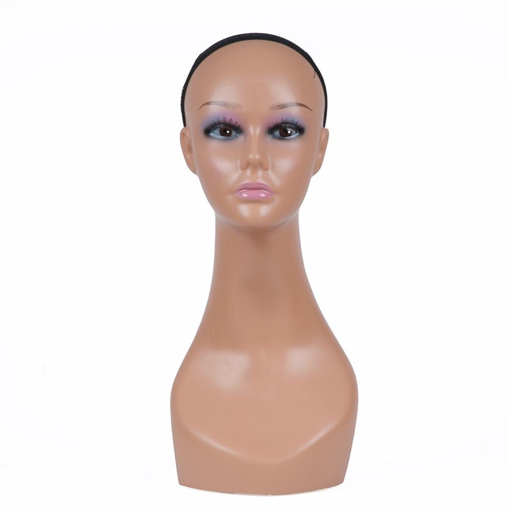 PVC femmina Testa di Manichino Gioielli di Vendita Per La Parrucca E Cappello di Visualizzazione