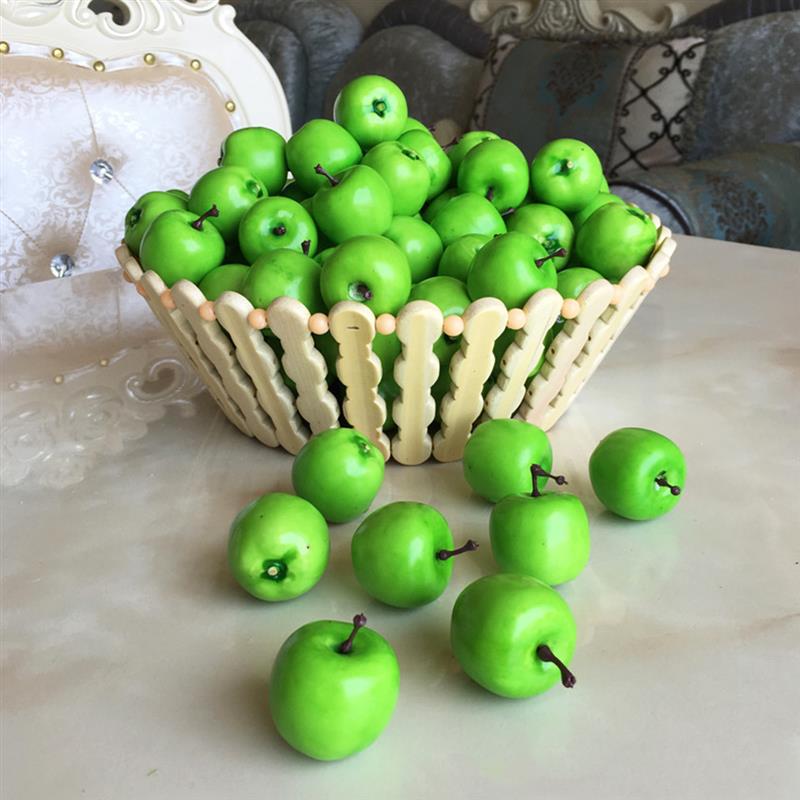 25 st verklighetstrogen konstgjord äpple mini härlig dekor frukt konstgjord frukt foto rekvisita fotografi rekvisita heminredning tillbehör